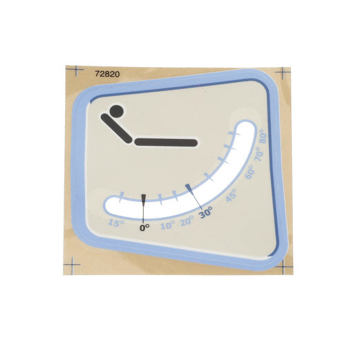 Hillrom Label, Head Angle Indicator, RH - 72820
