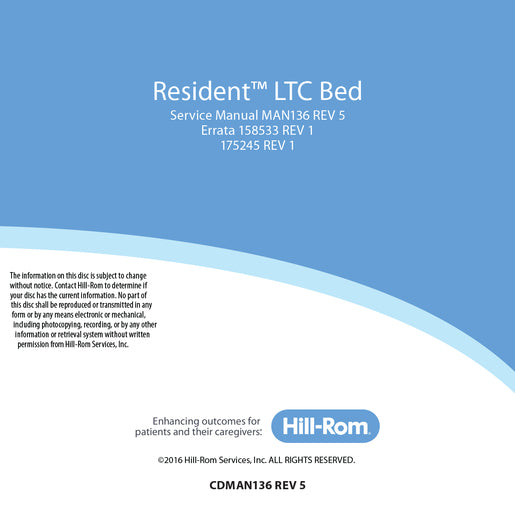 Hillrom Service Manual, CD, Resident LTC Bed - CDMAN136