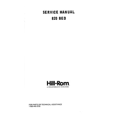 Hillrom Service Manual, 820 Bed - MAN067