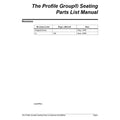 Hillrom Service Manual, Profile Group Parts - MAN096