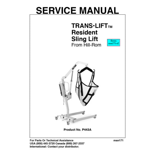 Hillrom Service Manual, Transport Lift Resident - MAN171