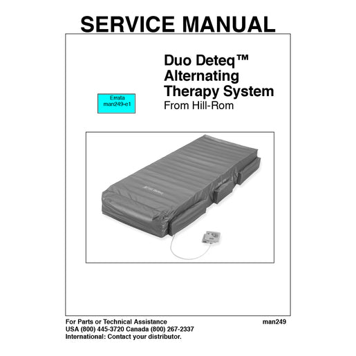 Hillrom Service Manual, Duo Deteq Alt Therapy - MAN249