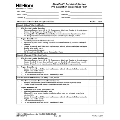 Hillrom PMF, Steadfast Bc 50/Pd w/PMI - PMF018