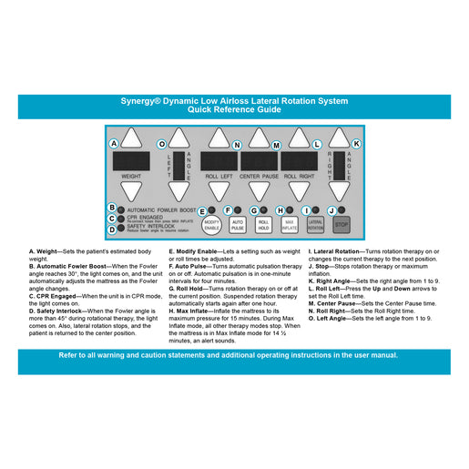 Hillrom QRG, Synergy Dynamic - QRG006