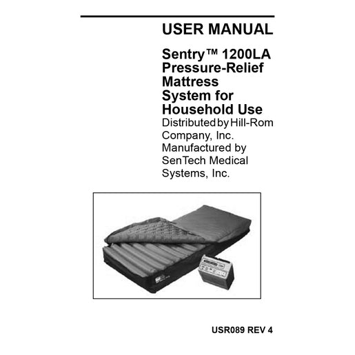 Hillrom User Manual, Sentry Mattress, Home - USR089