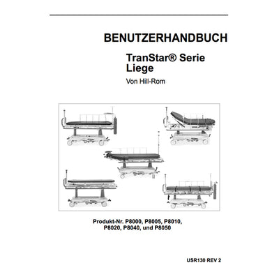 Hillrom User Manual, Transtar Stretchers, German - USR130