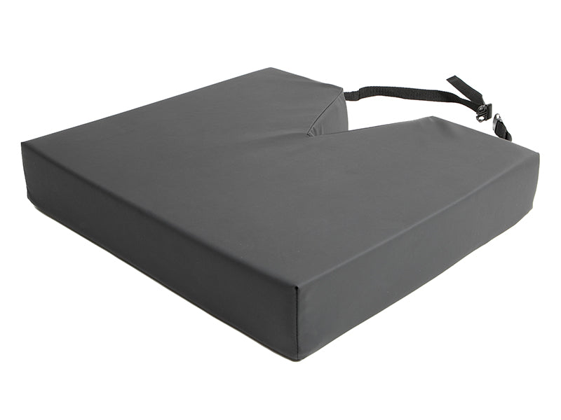 Foam Cushion w/ coccyx w/ Stretch Nylon Top Cover & Vinyl Bottom Cover 16"x16"x3" | PA-71001CX