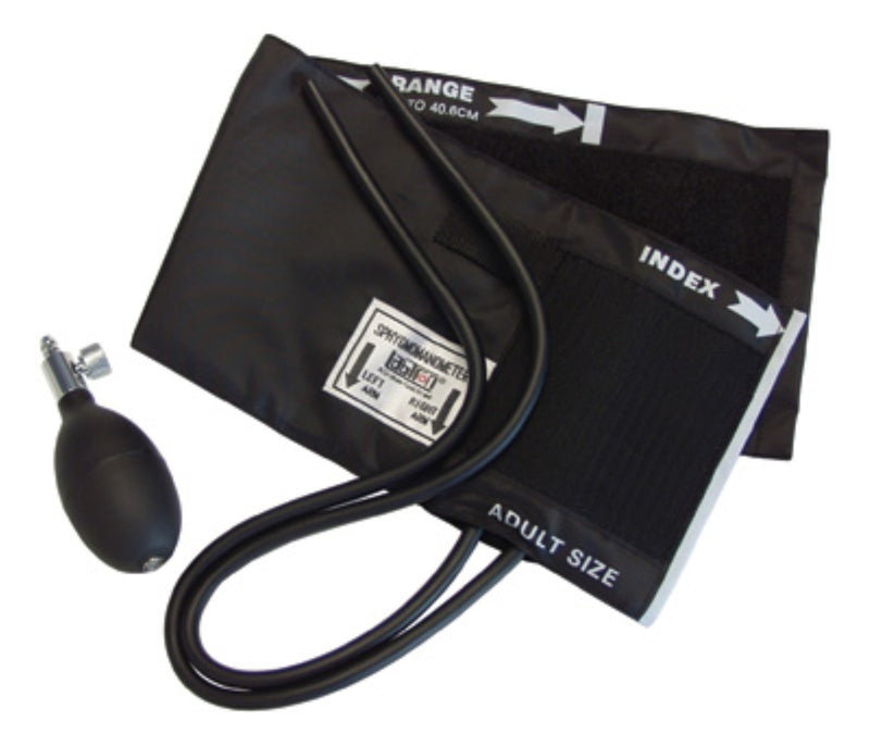 Graham Field Accumax™ Complete Inflation System: Nylon Cuff & 2-Tube Bladder, Deluxe Bulb & Valve, Black Not made with natural rubber latex (Color - Black) (Packaging - Each)