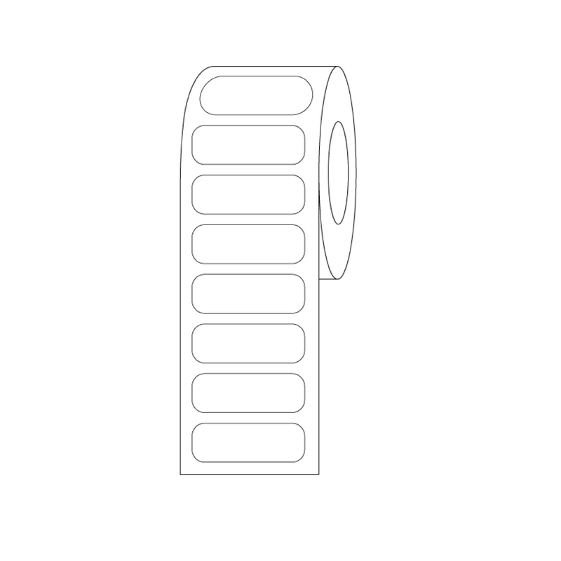 Globe Scientific Label Rolls, Cryo, 21x7mm, for 0.5mL Tubes, White - GS-LCR-21X7W