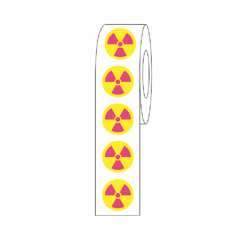 Globe Scientific Label Rolls, Cryo, 9.5mm, Radioactive Dots - GS-LCR-95RAD