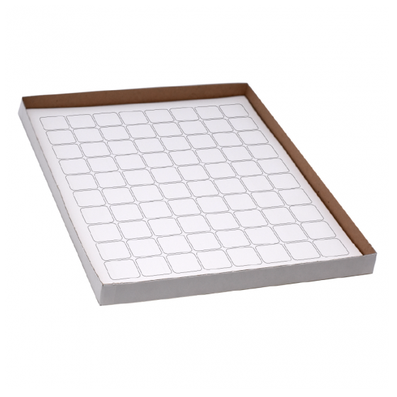 Globe Scientific Label Sheets, Cryo, 25x25mm, for Microscope Slides, 20 Sheets, 80 Labels per Sheet, White - GS-LCS-25X25W