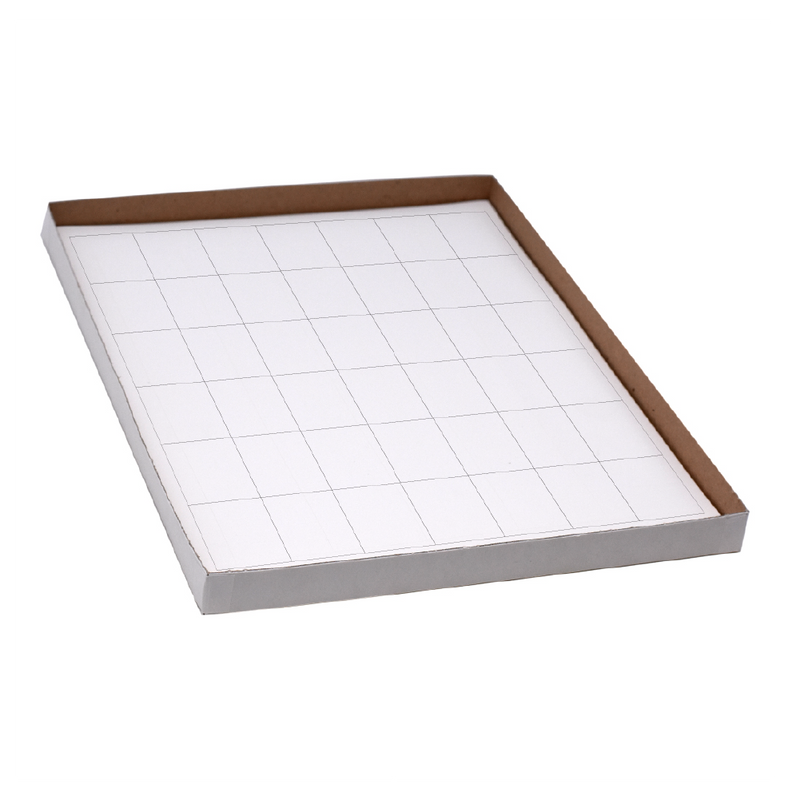 Globe Scientific Label Sheets, Cryo, 28x44mm, for Racks and Boxes, 20 Sheets, 42 Labels per Sheet, White - GS-LCS-28X44W