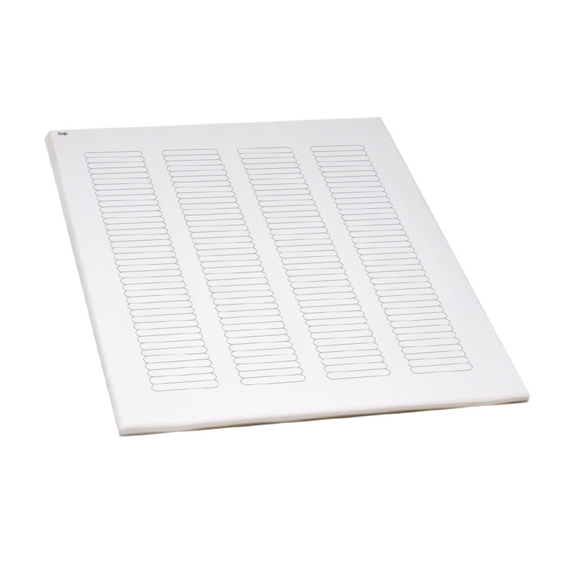 Globe Scientific Label Sheets, Cryo, 38x6mm, for Microplates, 20 Sheets, 156 Labels per Sheet