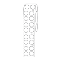 Globe Scientific Label Roll, Cryo, Direct Thermal, 13mm Dots, for 2.0mL Tubes