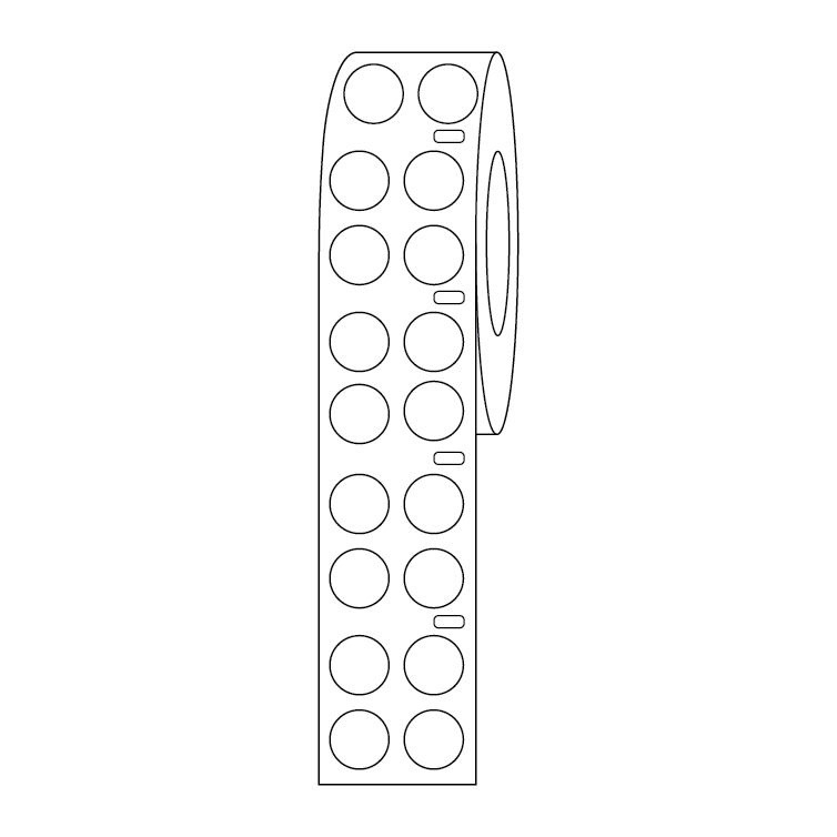 Globe Scientific Label Roll, Cryo, Direct Thermal, 13mm Dots, for 2.0mL Tubes