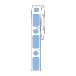 Globe Scientific Label/Dot Combo Roll, Cryo, Direct Thermal, 24x13mm & 9.5mm Dot, for 1.5mL Tubes