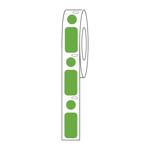 Globe Scientific Label/Dot Combo Roll, Cryo, Direct Thermal, 24x13mm & 9.5mm Dot, for 1.5mL Tubes