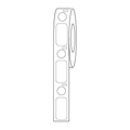 Globe Scientific Label/Dot Combo Roll, Cryo, Direct Thermal, 24x13mm & 9.5mm Dot, for 1.5mL Tubes