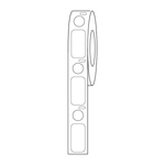Globe Scientific Label/Dot Combo Roll, Cryo, Direct Thermal, 24x13mm & 9.5mm Dot, for 1.5mL Tubes