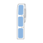 Globe Scientific Label Roll, Cryo, Direct Thermal, 27x13mm, for Cryogenic Vials