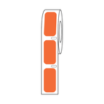 Globe Scientific Label Roll, Cryo, Direct Thermal, 27x13mm, for Cryogenic Vials