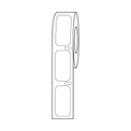 Globe Scientific Label Roll, Cryo, Direct Thermal, 27x13mm, for Cryogenic Vials