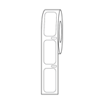 Globe Scientific Label Roll, Cryo, Direct Thermal, 27x13mm, for Cryogenic Vials