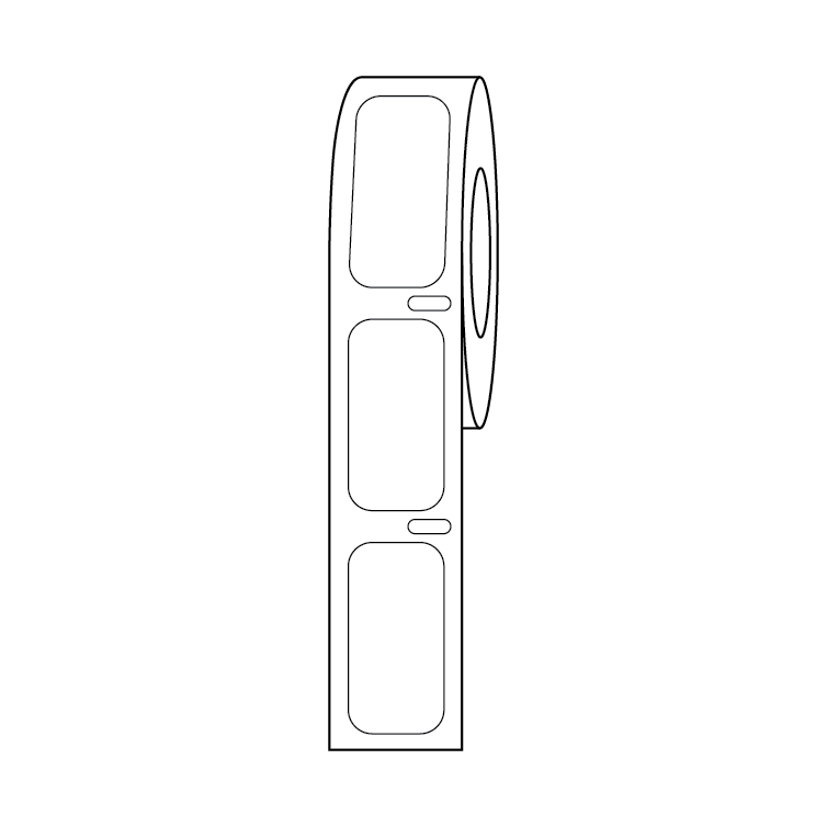 Globe Scientific Label Roll, Cryo, Direct Thermal, 27x13mm, for Cryogenic Vials