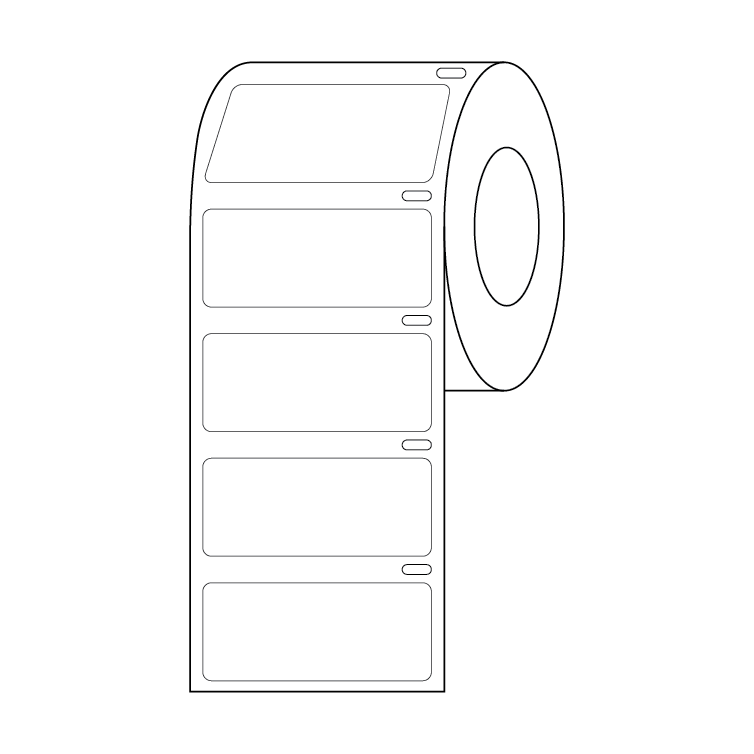 Globe Scientific Label Roll, Cryo, Direct Thermal, 43x19mm, for Large Tubes, White - GS-LTC-43X19W