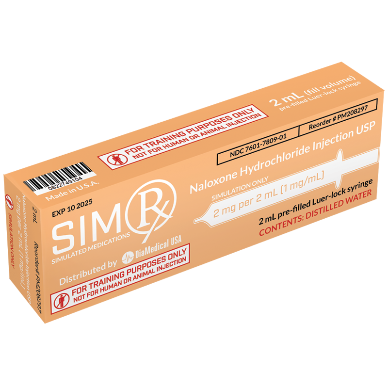 SimRx Naloxone Hydrochloride Injection USP 2mg/2mL - Each