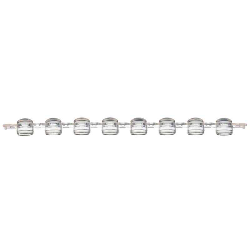 Globe Scientific 0.2mL 8-Strip Dome Caps, No Tubes, Natural - GS-PCR-02DC