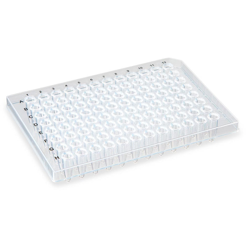 Globe Scientific 0.2mL 96-Well PCR Plate, Half Skirt, Clear - GS-PCR-HS-02