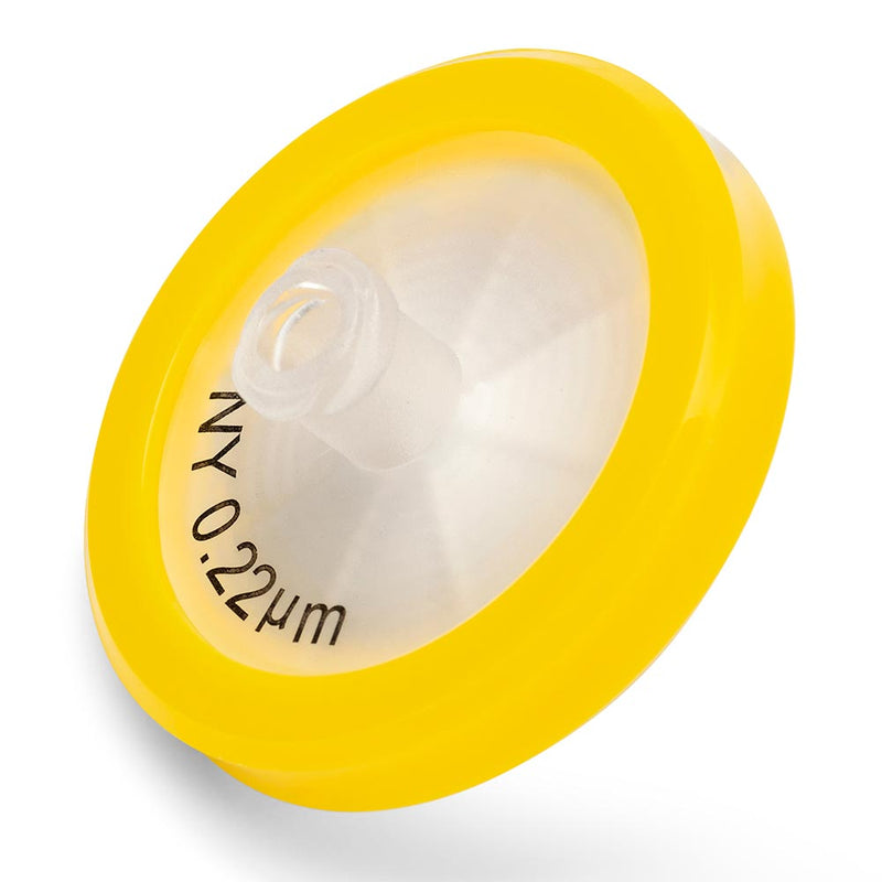 Globe Scientific Syringe Filter, Nylon Membrane, 0.22μm Porosity, 30mm Diameter, PP Housing, Non-sterile, Bulk Packed - GS-SF-NYLN-2230