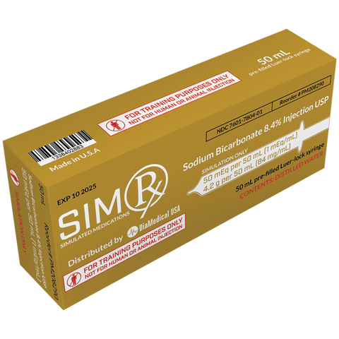 SimRx Sodium Bicarbonate 8.4% Injection PREFILLED SYRINGE USP 50mEq/50mL - Each