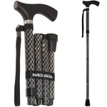 Switch Sticks Engraved Folding Walking Stick
