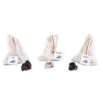 Set of three volcanic rocks