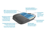 Foam/Gel Cushion w/Pommel Stretch Nylon Top Cover w/Non-skid bottom (E2608) 24"x18"x3" | PA-77005