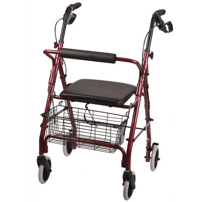 DMI Ultra Lightweight Folding Aluminum Rollator Walker - 501-1012-0700