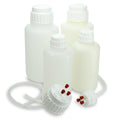 Globe Scientific Vacuum Bottle, Heavy Duty, PP with White PP 53mm Screw Cap, 2 L, 2 of Pack