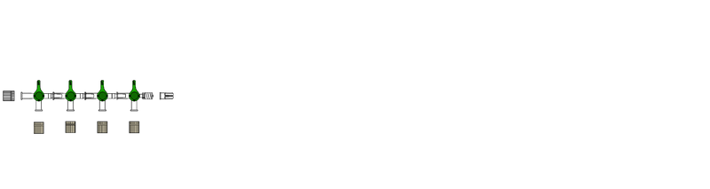 CODAN Bonded 4-gang four-way stopcocks