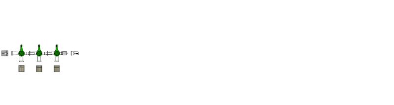 CODAN Bonded 3-gang four-way stopcocks