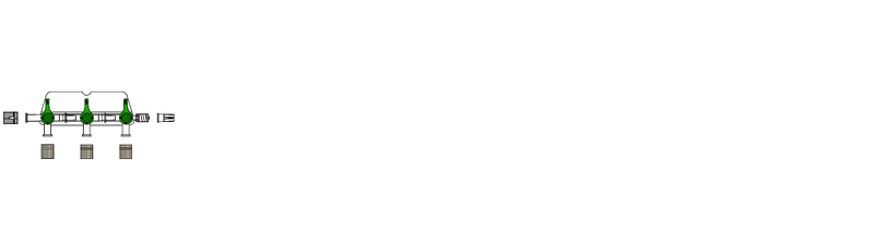CODAN 3-gang four-way stopcocks on a manifold plate