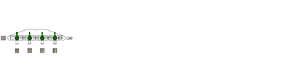 CODAN 4-gang four-way stopcocks on a manifold plate