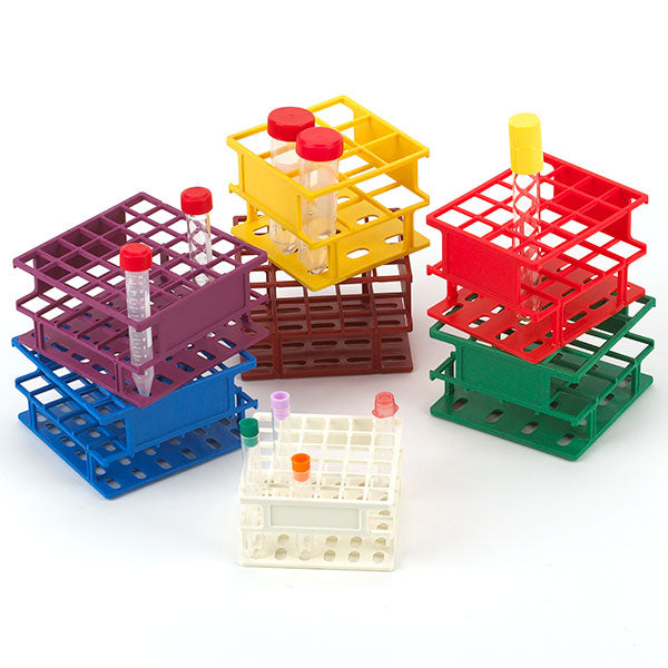 Globe Scientific Wireless Tube Rack, 25mm, Half Size: 16-Place, Nylon