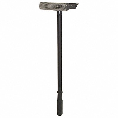 8 W Straight Rubber Window Squeegee With Handle Black