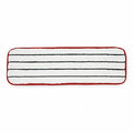 Microfiber Quick Change 5-1/2 x 18 Wet Mop Head White / Red Trim