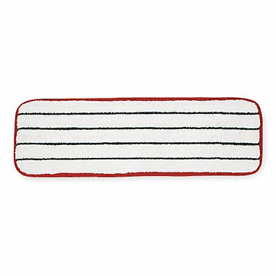 Microfiber Quick Change 5-1/2 x 18 Wet Mop Head White / Red Trim