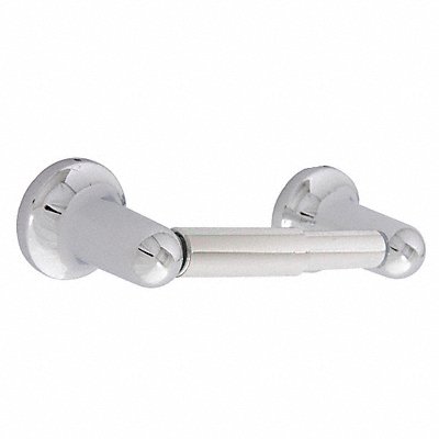 Horizontal Single Roll Double Post Toilet Paper Holder Silver