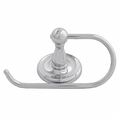 Horizontal Single Roll Single Post Toilet Paper Holder Silver