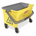 Yellow and Black Polypropylene Mop Bucket and Wringer 7 gal.